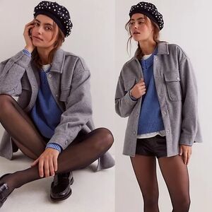 New Free People We The Free Lola Shirt Jacket